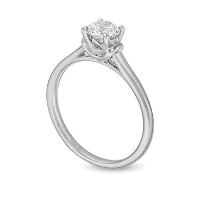 0.5 CT. Diamant-Solitär-Verlobungsring in 14K Weißgold
