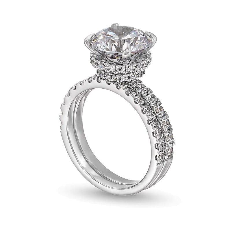 5.25 CT. Gesamtgewicht Labordiamant Brautset in 14K Weißgold (I/SI2)