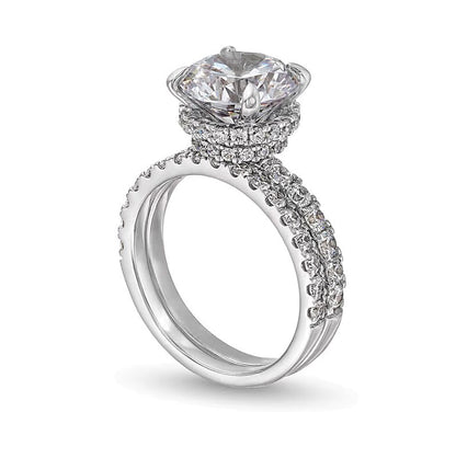 5.25 CT. Gesamtgewicht Labordiamant Brautset in 14K Weißgold (I/SI2)