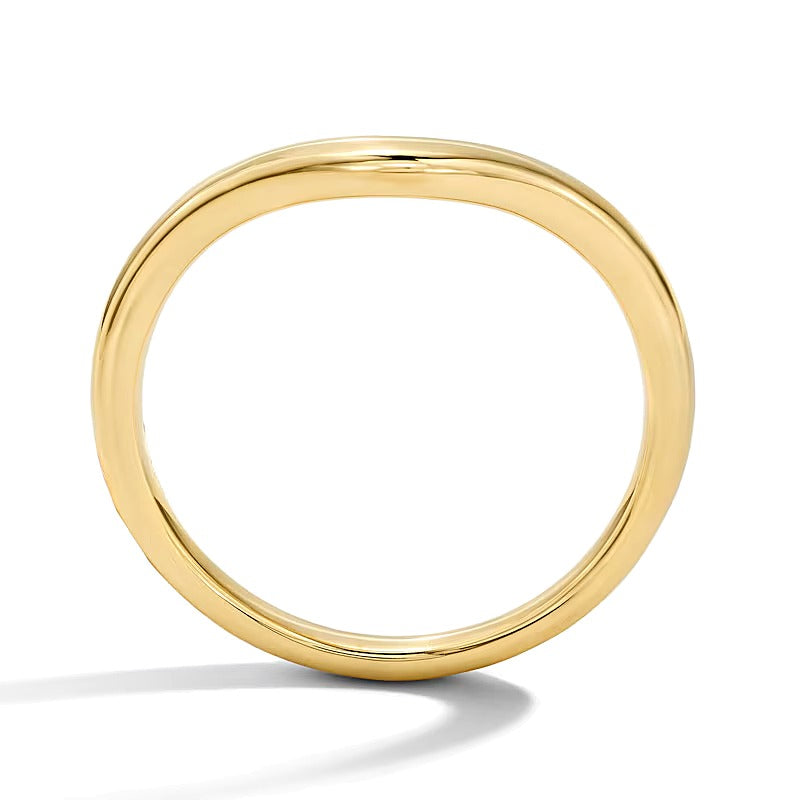 3,75 mm Konturierter Ehering in 14K Gelbgold