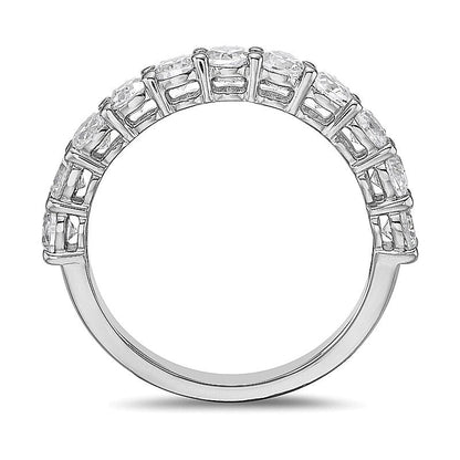 1.25 ct. Gesamtgewicht Diamant-Ring mit elf Steinen in 10K Weißgold (I/I2)