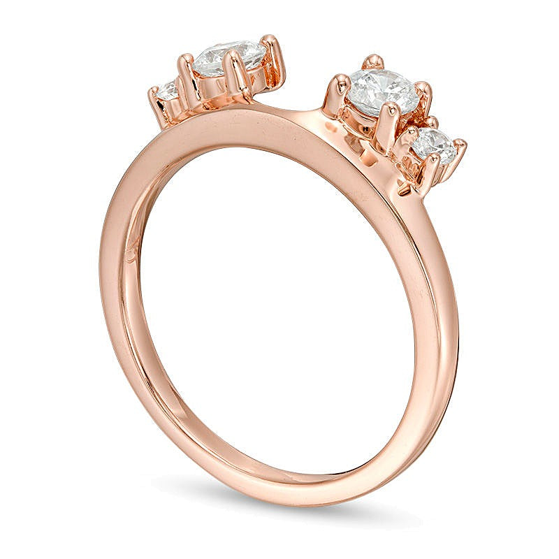 0.5 ct. Gesamtgewicht Diamant Solitär-Ring in 14K Roségold