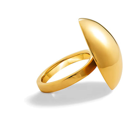 Zales x SOKO Obiti Medaillon-Ring aus Messing mit 24K Goldauflage