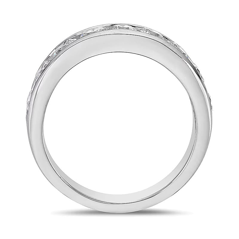 1.5 ct. Gesamtgewicht Diamant-Ring mit elf Steinen, kanalgefasst, in 10K Weißgold (I/I2)