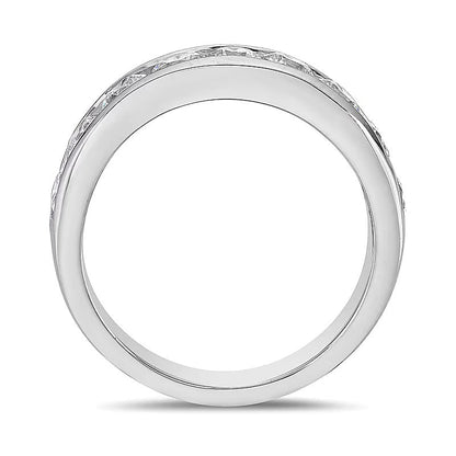 1.5 ct. Gesamtgewicht Diamant-Ring mit elf Steinen, kanalgefasst, in 10K Weißgold (I/I2)