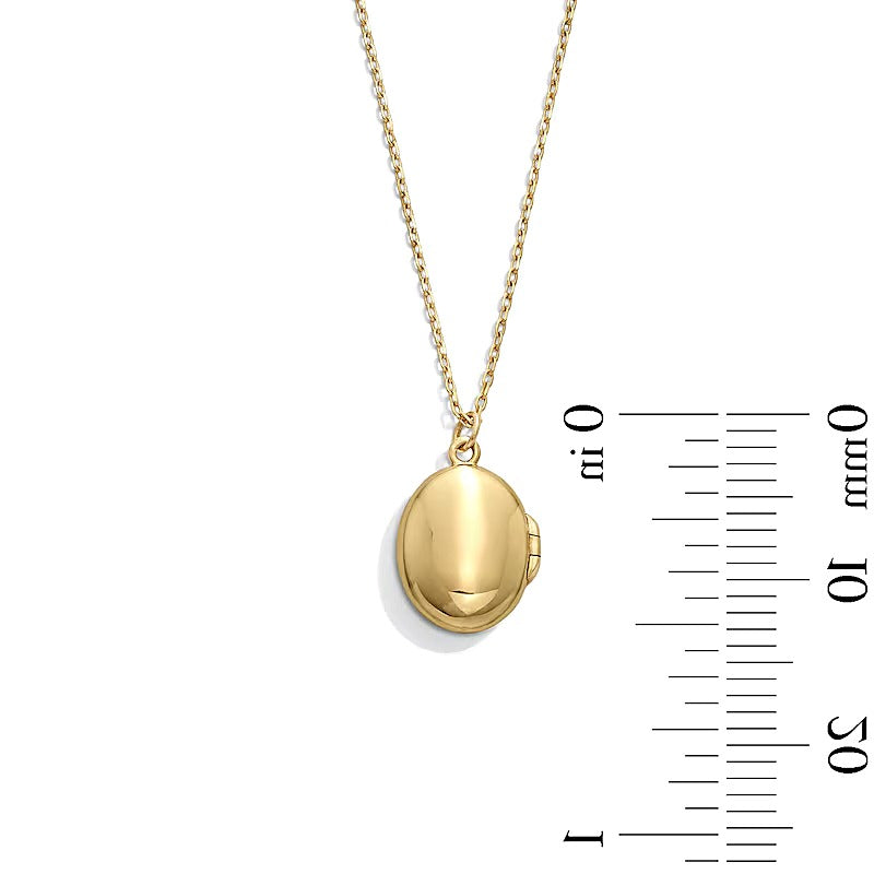 Ovales Medaillon in 10K Gelbgold