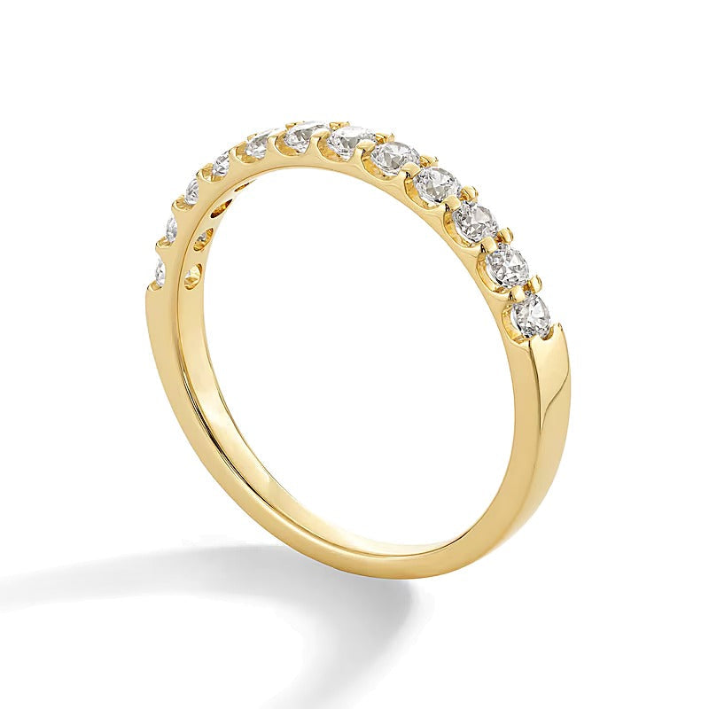 Memoire-Ring mit Diamanten 0.5 ct. Gesamtgewicht in 14K Gelbgold