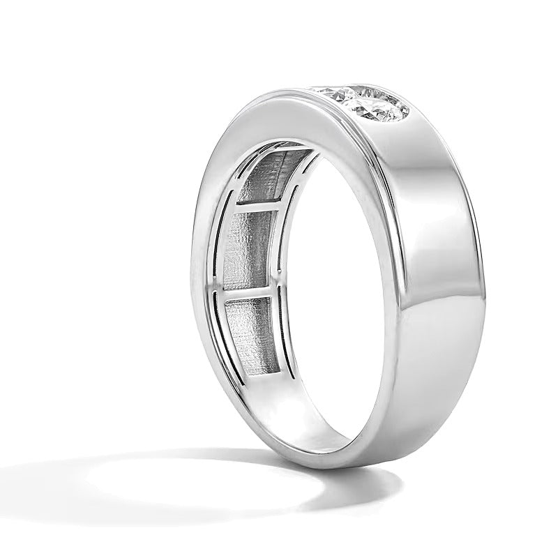 1.0 CT. Gesamtgewicht Labordiamant Dreistein-Ring in 10K Weißgold (F/VS2)