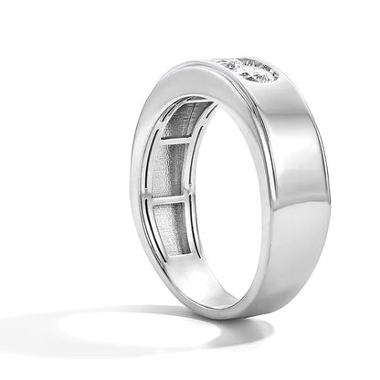 1.0 CT. Gesamtgewicht Labordiamant Dreistein-Ring in 10K Weißgold (F/VS2)
