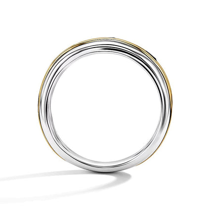 1.0 CT. TW Ring mit fünf schwarzen Diamanten in 10K Bicolor-Gold