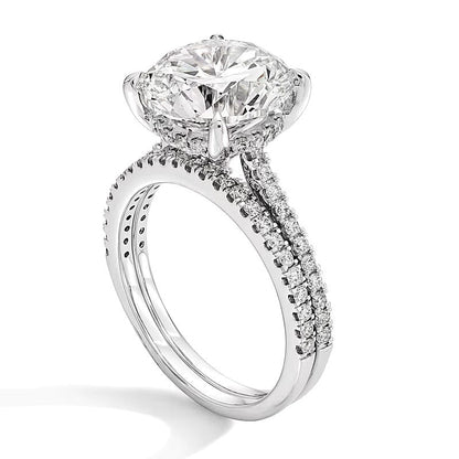 5.63 CT. Gesamtgewicht Braut-Set mit Labordiamant in Platin (F/VS2)