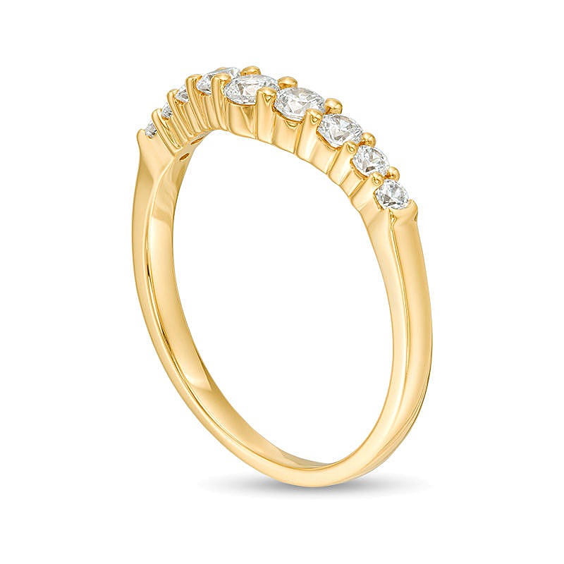 Memoire-Ring mit 0.38 ct. Gesamtgewicht Diamanten in 14K Gelbgold