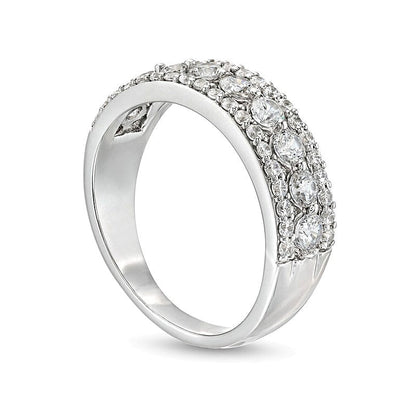 Ring mit Diamanten 1.0 ct. Gesamtgewicht in 10K Weißgold