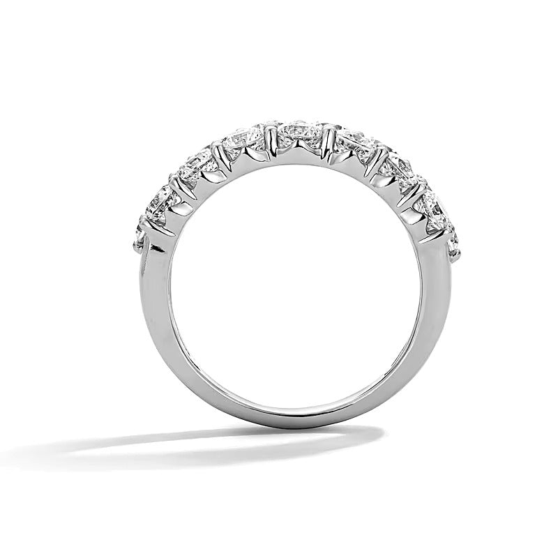 2.5 CT. Gesamtgewicht Memoire-Ring mit zwei Reihen Labordiamanten in 10K Weißgold (F/VS2)