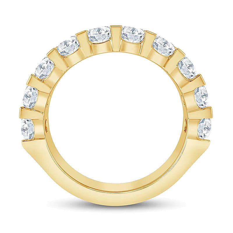 2.0 CT. TW Diamant-Ehering mit zehn Steinen in 14K Gelbgold (I/I2)