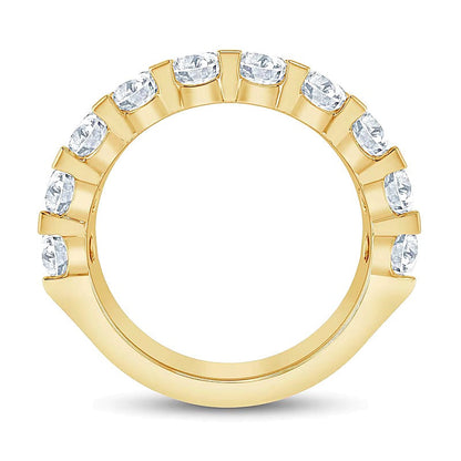 2.0 CT. TW Diamant-Ehering mit zehn Steinen in 14K Gelbgold (I/I2)