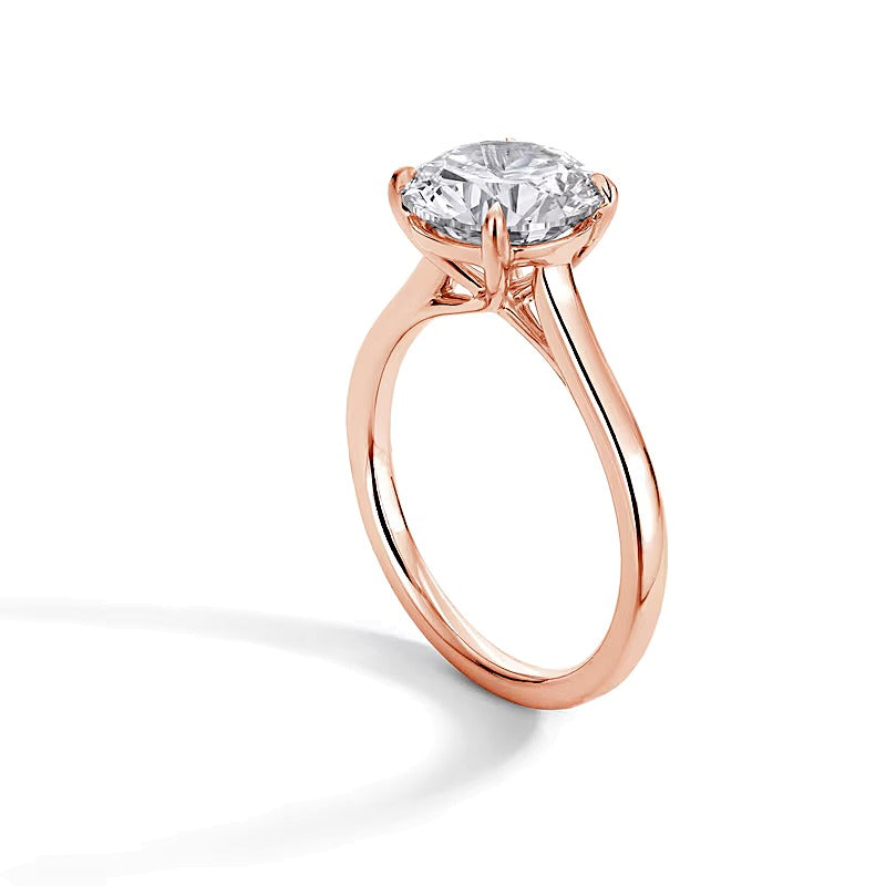4.0 CT. Solitär-Verlobungsring mit Labordiamant in 14K Roségold (F/VS2)