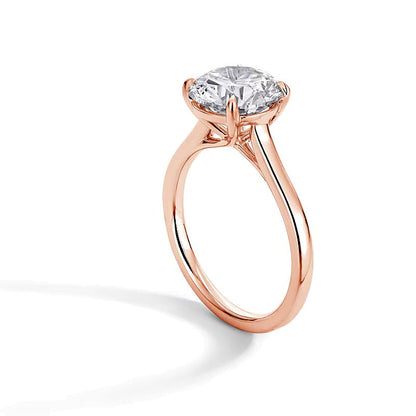 4.0 CT. Solitär-Verlobungsring mit Labordiamant in 14K Roségold (F/VS2)