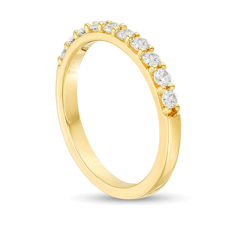 0.5 ct. Gesamtgewicht Diamant Ehering mit zehn Steinen in 10K Gelbgold