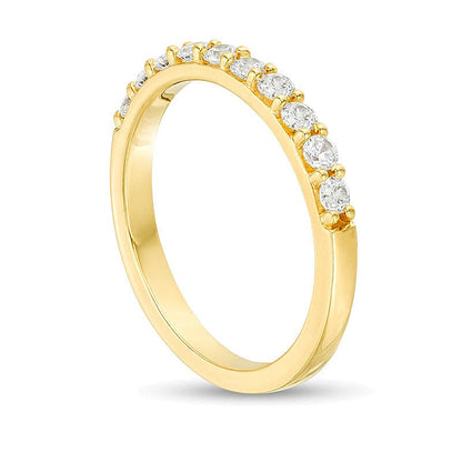 0.5 ct. Gesamtgewicht Diamant Ehering mit zehn Steinen in 10K Gelbgold