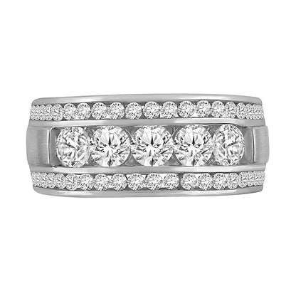 2.0 ct. Gesamtgewicht zertifizierter Ring mit Labordiamanten in 14K Weißgold (F/VS2)