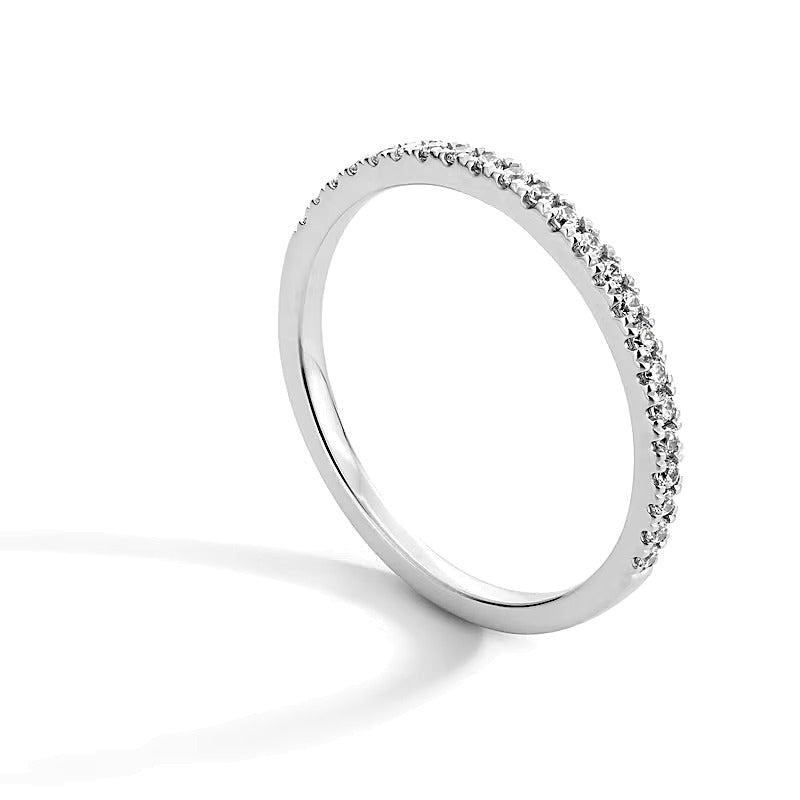 0,17 ct. Gesamtgewicht Labordiamant-Ring in 14K Weißgold (F/SI2)