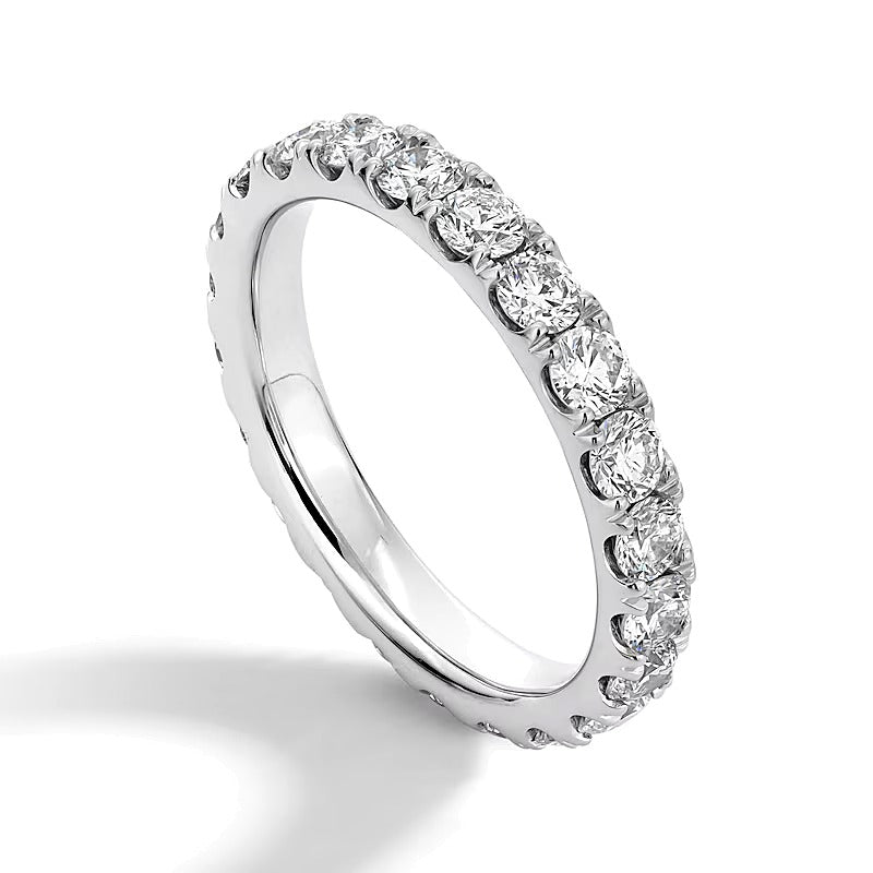 2.0 ct. Gesamtgewicht Diamant Memoire-Ring in 14K Weißgold (I/SI2) - Größe 8