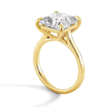 6.0 CT. Princess Labordiamant Solitär Verlobungsring aus 14K Gelbgold (F/VS2)