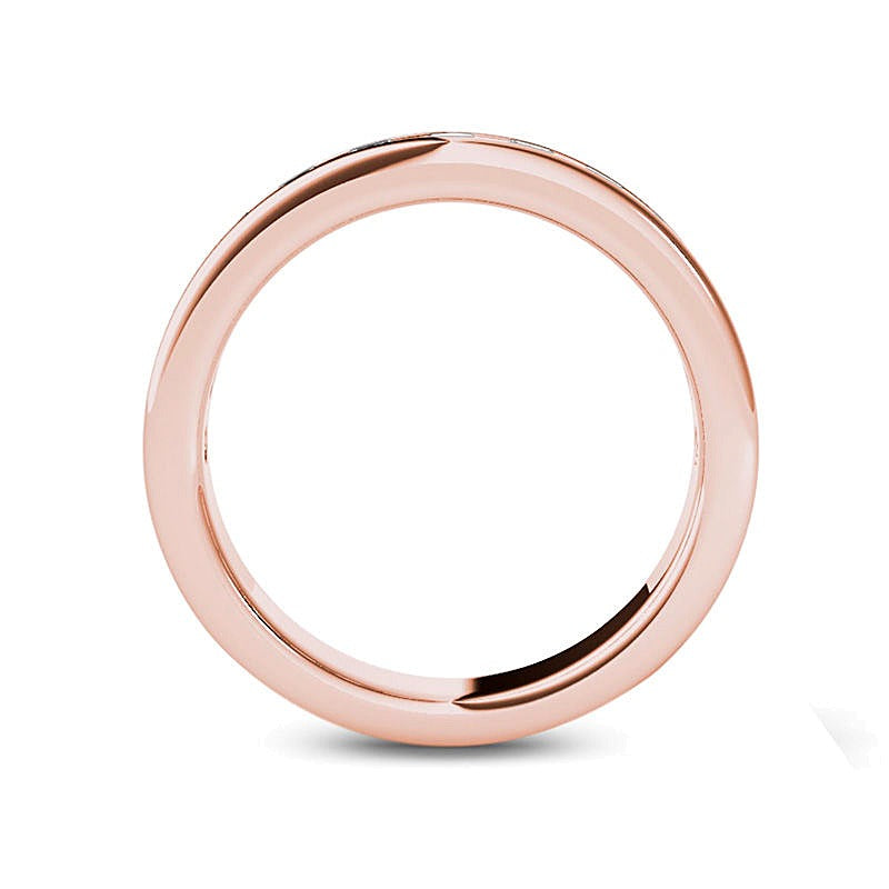 Ehering mit Diamanten 1.0 ct. Gesamtgewicht in 14K Roségold