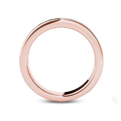 Ehering mit Diamanten 1.0 ct. Gesamtgewicht in 14K Roségold