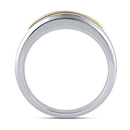 1.0 ct. Gesamtgewicht Labordiamant Ring zweireihig in 10K Bicolor-Gold (F/VS2)