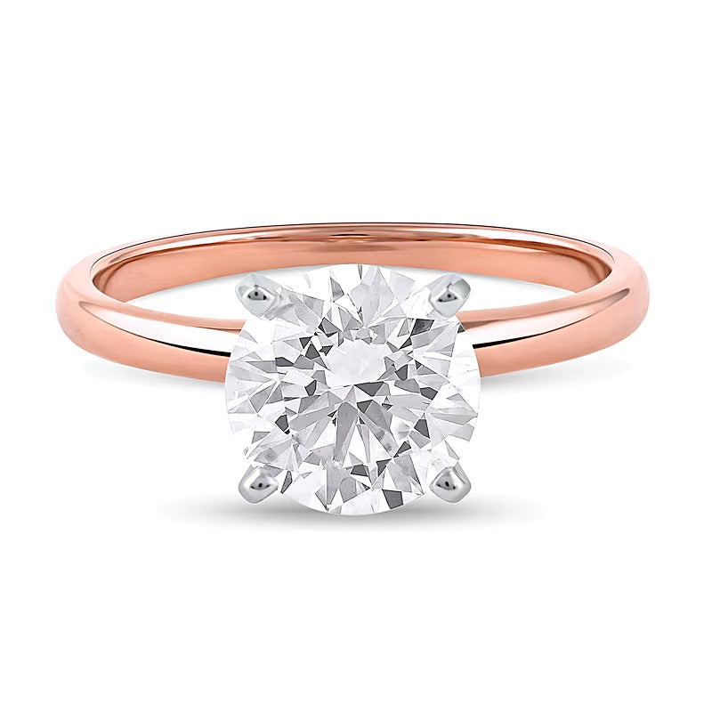 2.0 CT. Solitär-Verlobungsring mit Labordiamant in 14K Roségold (F/VS2)