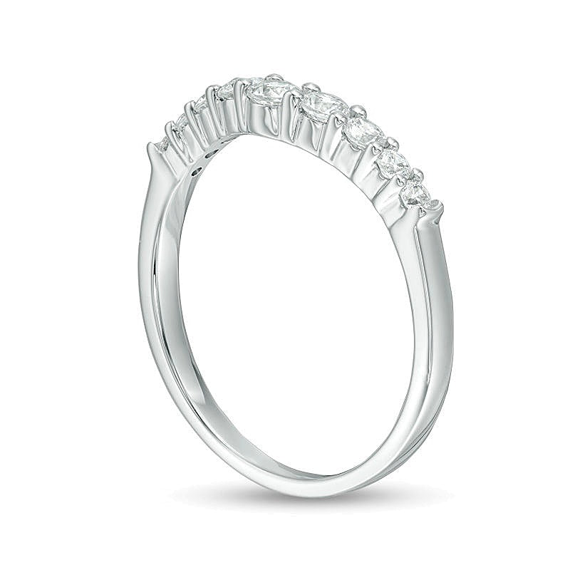 0.38 ct. Gesamtgewicht Diamant Memoire-Ring Contour in 14K Weißgold
