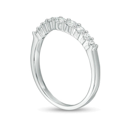 0.38 ct. Gesamtgewicht Diamant Memoire-Ring Contour in 14K Weißgold