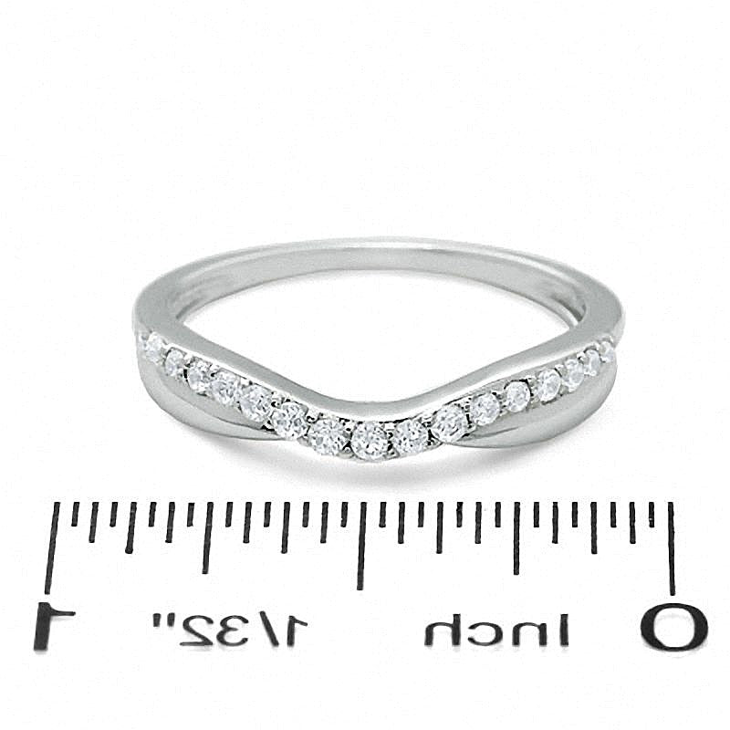 0,25 ct. Gesamtgewicht Diamant Twist Contour Ring in 14K Weißgold