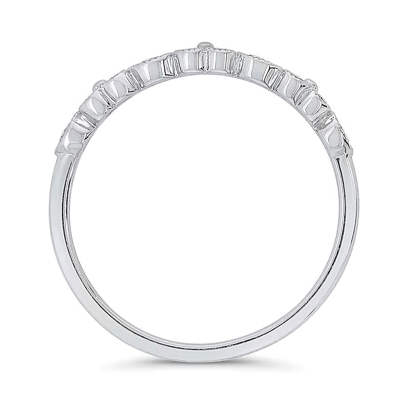 0,25 ct. Gesamtgewicht Diamant Ring im Vintage-Stil in 10K Weißgold