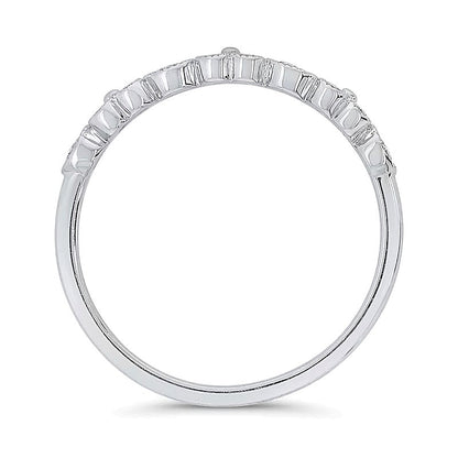 0,25 ct. Gesamtgewicht Diamant Ring im Vintage-Stil in 10K Weißgold