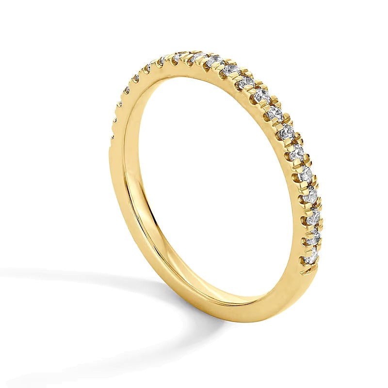 0.25 ct. Gesamtgewicht Labordiamant Ring in 14K Gelbgold (F/SI2)