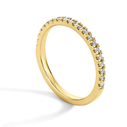 0.25 ct. Gesamtgewicht Labordiamant Ring in 14K Gelbgold (F/SI2)