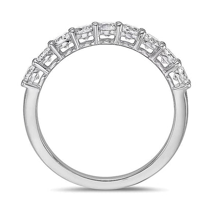 0.75 ct. Gesamtgewicht Diamant Ring mit neun Steinen in 10K Weißgold (I/I2)