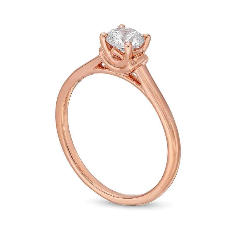 0.5 CT. Diamant-Solitär-Verlobungsring in 14K Roségold