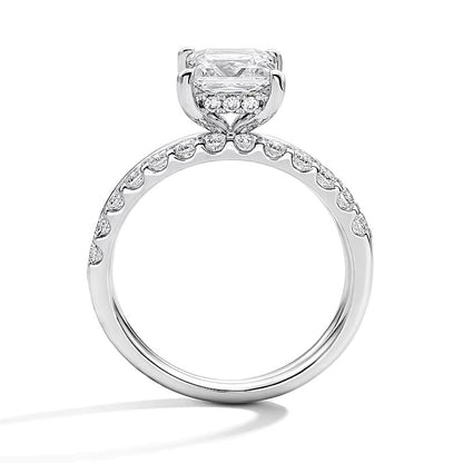 2.0 ct. Gesamtgewicht Braut-Set mit Labordiamanten im Princess- und Rundschliff in 14K Weißgold (F/VS2)
