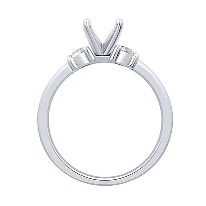 0.25 ct. Gesamtgewicht Diamant Dreistein Solitär Fassung in 14K Weißgold