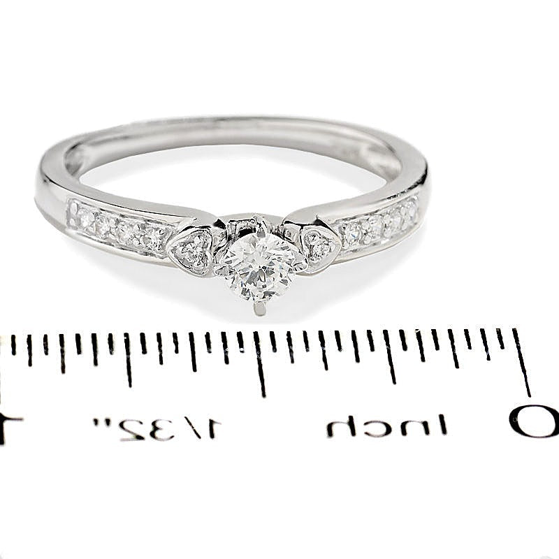 Freundschaftsring mit Diamant 0.2 ct. Gesamtgewicht in 10K Weißgold