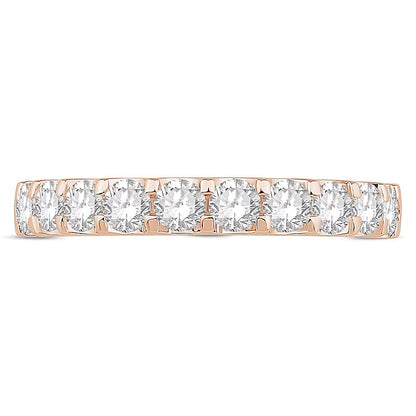 0.88 ct. Gesamtgewicht Diamant Memoire-Ring mit zehn Steinen in 10K Roségold