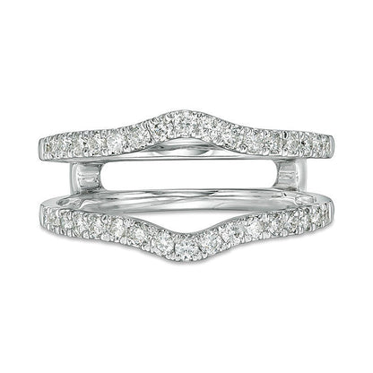 0,5 ct. Gesamtgewicht Diamant-Ring in 14K Weißgold für Damen