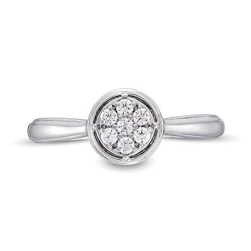Fashion-Ring mit Diamanten 0,17 ct. Gesamtgewicht in 10K Weißgold
