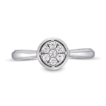 Fashion-Ring mit Diamanten 0,17 ct. Gesamtgewicht in 10K Weißgold