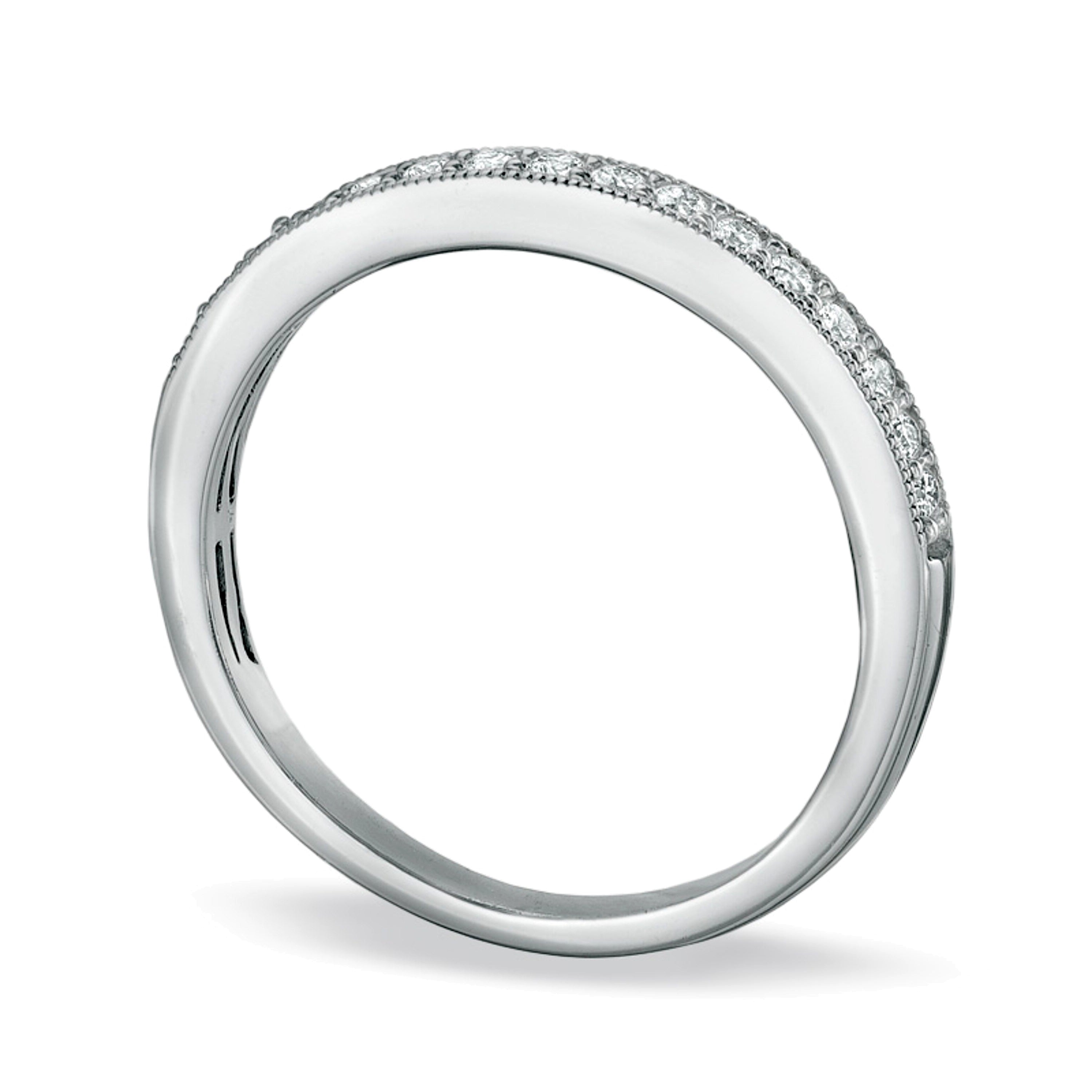 Braut-Set mit Diamanten im Princess- und Rundschliff 1.0 ct. Gesamtgewicht in 10K Weißgold