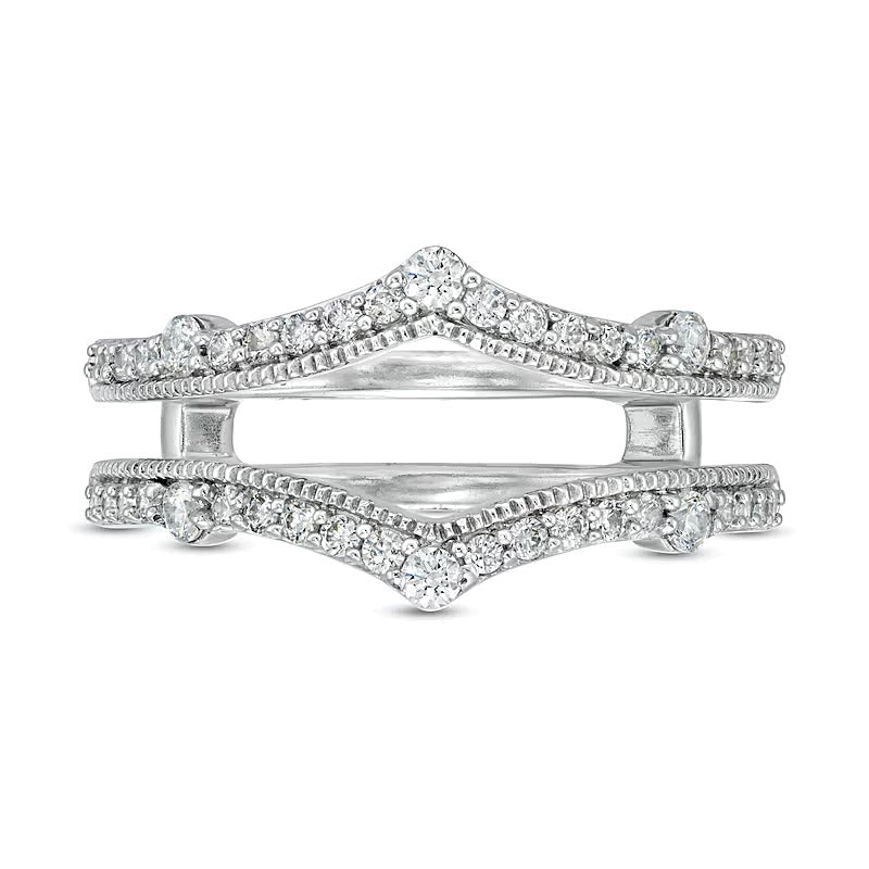 0,38 ct. Gesamtgewicht Diamant Ring im Vintage-Stil in 14K Weißgold